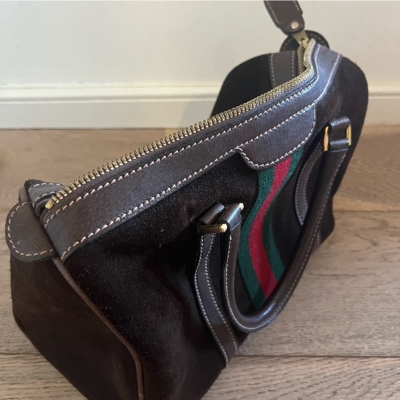 Gucci Brown Suede Boston bag - Picture 8 of 8